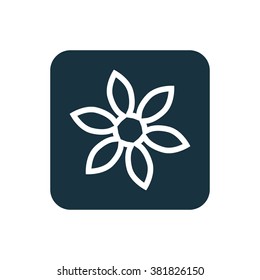 flower icon, on white background