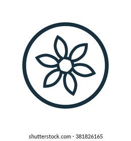 flower icon, on white background
