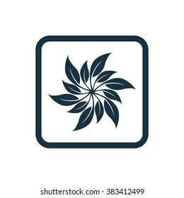 flower icon, on white background