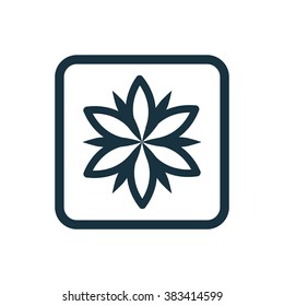 flower icon, on white background