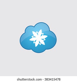 flower icon, on white background