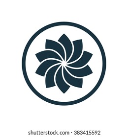 flower icon, on white background