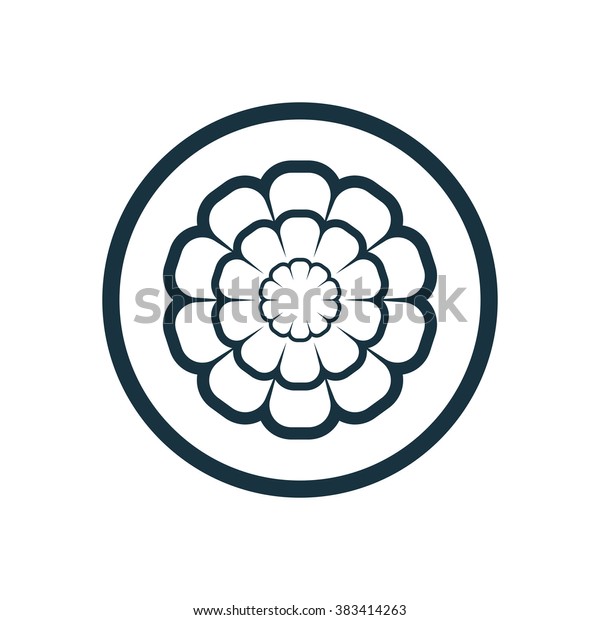 Eco Flower Icon Hand Drawn Style Stock Vector Royalty Free Shutterstock