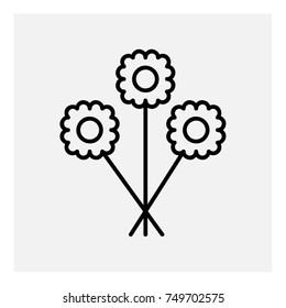 Flower Icon Outline