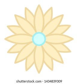 Flower icon outline - illustration EPS