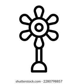 flower icon outline style easter illustration vector element and symbol perfect. Icon sign from modern collection for web.