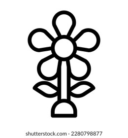 flower icon outline style easter illustration vector element and symbol perfect. Icon sign from modern collection for web.