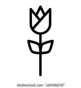 Flower icon outline vector design