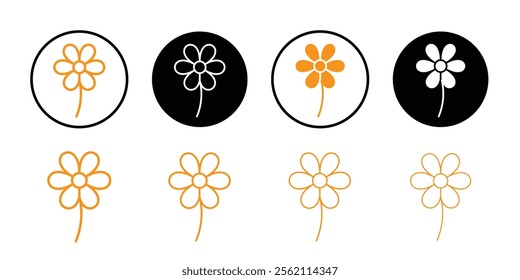 Flower icon Outline vector for web ui