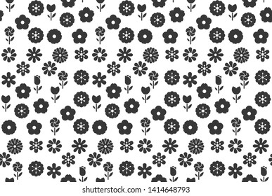 flower icon - flower pattern seamless vector illustratio