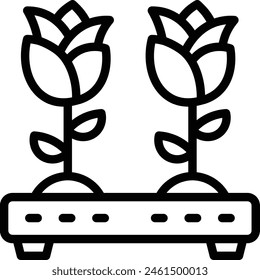 Flower Icon. Flower In Pot Icon