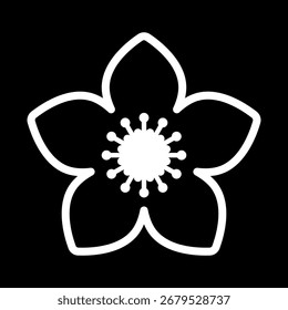 Flower icon. Retro spring summer white flower icon design vector. Camomile icon set. Cute round flower plant icon collection vector illustrations for print, web and graphic design, isolated on white