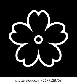 Flower icon. Retro spring summer white flower icon design vector. Camomile icon set. Cute round flower plant icon collection vector illustrations for print, web and graphic design, isolated on white