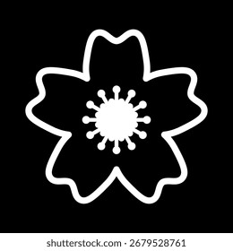 Flower icon. Retro spring summer white flower icon design vector. Camomile icon set. Cute round flower plant icon collection vector illustrations for print, web and graphic design, isolated on white