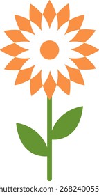 Icono de la flor. Vector retro de diseño de icono de flor blanca de primavera verano. Conjunto de iconos de manzanilla. Colección redonda linda de la planta de la flor aislada en el fondo blanco.