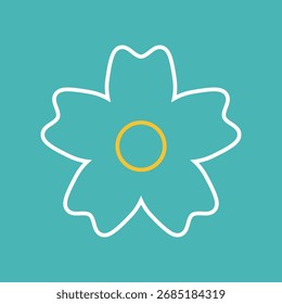 Flower icon. Retro spring summer autumn flower icons set. Camomile icon set. Cute round flower plant vector collection isolated on white background.