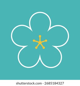 Blumensymbol. Retro Frühling Sommer Herbst Blumen-Icons gesetzt. Kamillensymbol-Set. Süße runde Blumenpflanze, Vektorgrafik-Kollektion einzeln auf weißem Hintergrund.
