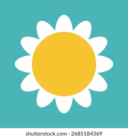 Icono de la flor. Conjunto de iconos de flores de otoño de primavera y verano retro. Conjunto de iconos de manzanilla. Linda colección de Vector de planta de flores redondas aisladas sobre fondo blanco.