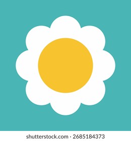 Icono de la flor. Conjunto de iconos de flores de otoño de primavera y verano retro. Conjunto de iconos de manzanilla. Linda colección de Vector de planta de flores redondas aisladas sobre fondo blanco.