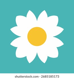 Blumensymbol. Retro Frühling Sommer Herbst Blumen-Icons gesetzt. Kamillensymbol-Set. Süße runde Blumenpflanze, Vektorgrafik-Kollektion einzeln auf weißem Hintergrund.