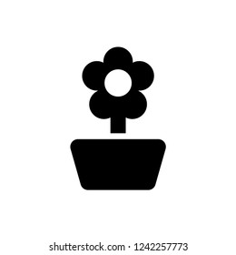 Flower icon. Rose plant sign
