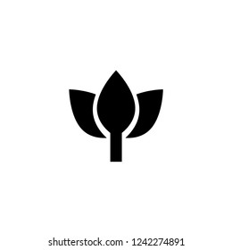 Flower icon. Rose plant sign