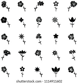 flower icon set