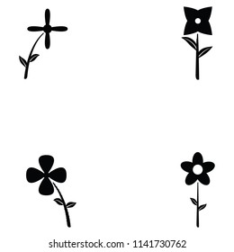 flower icon set