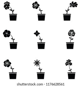 flower icon set