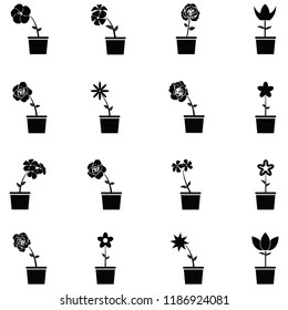 flower icon set