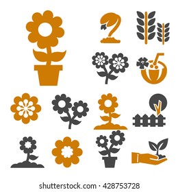 flower icon set