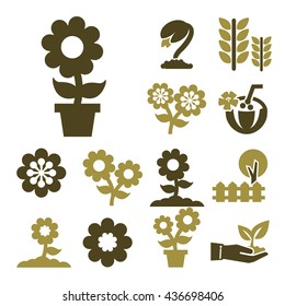 flower icon set