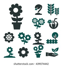 flower icon set