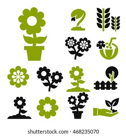 flower icon set