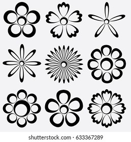 flower icon set