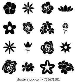 flower icon set