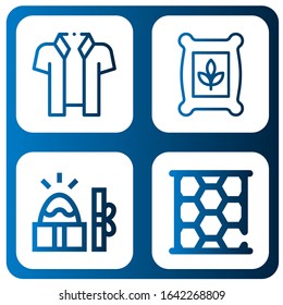 flower icon set. Collection of Hawaiian, Seeds, Easter, Honeycomb icons
