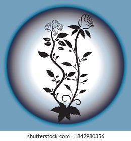 Icono de flor. Conjunto de siluetas rojas decorativas. rosa de vector