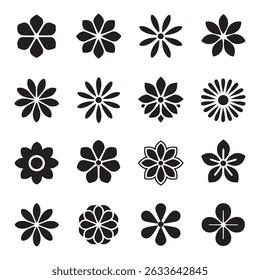 Flower icon set design Vector 