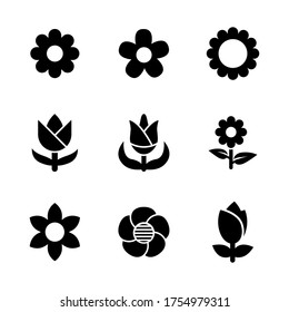 Similar Images, Stock Photos & Vectors of Flower icon set - 190304348