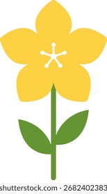 Flower icon set illustrations. Retro spring summer flower icon design