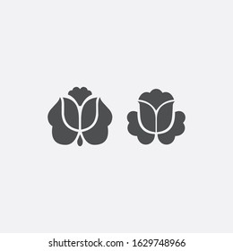 flower icon set, vector illustration.