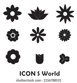 Juego de iconos de flor. Ilustración vectorial eps10.