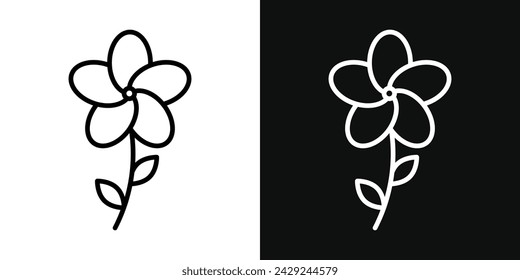 Flower Icon Set. Vector illustration