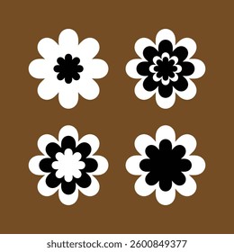 flower icon set vector illustrator 