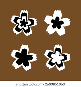 flower icon set vector illustrator 
