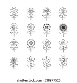 Flower Icon Set for website
