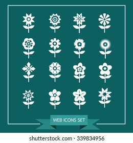 Flower Icon Set for website