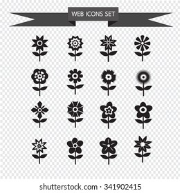 Flower Icon Set for website