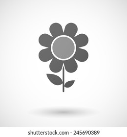flower   icon with shadow on white background
